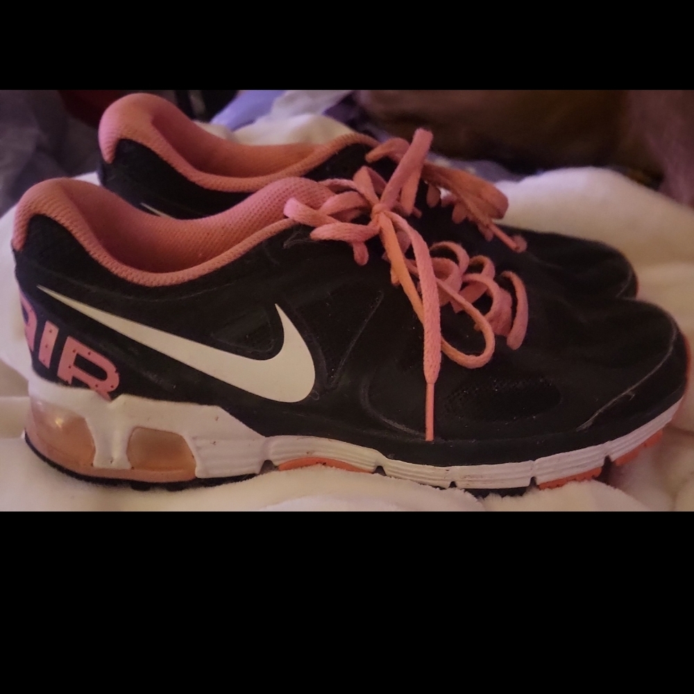 Nike Black and Pink Air Running Shoes